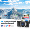 4K Digital Camera for Photography Autofocus, 48MP YouTube Vlogging Camera with 2.8