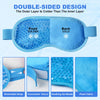 2Pack Cold Cooling Eye Mask, Reusable Gel Eye Mask Hot/Cold Therapy Gel Bead Eye Mask with Plush Backing for Headache/Puffiness/Migraine/Stress Relief/Skin Care/Dry Eyes(Blue)