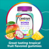 Centrum Women's Multivitamin Gummies, Tropical Fruit Flavors Made from Natural Flavors, 100 Count, 50 Day Supply
