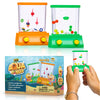 YoYa Toys Aqua Arcade Set - Handheld Water Games With Fish Ring Toss & Basketball for Kids & Adults