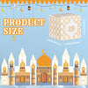 Fuutreo Ramadan Advent Calendar Decorations 30 Days DIY Eid Mubarak Countdown Calendar Refillable Advent Ramadan Gift Box Ramadan Mubarak Cardboard Number Boxes for Eid Ramadan Mubarak Party (Orange)