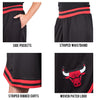 Ultra Game NBA Chicago Bulls Mens Woven Basketball Shorts, Team Color, X-Large