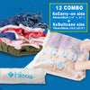HIBAG 12 Compression Bags for Travel, Travel Essentials Compression Bags, Vacuum Packing Space Saver Zipper Bags for Cruise Travel Accessories (12-Travel)