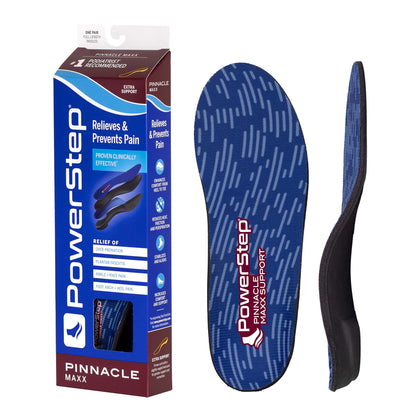 PowerStep Insoles, Pinnacle Maxx, Over-Pronation Corrective Insole, Maximum Arch Support Orthotic For Women and Men, M6/W8