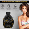 Dolce Black Bronzer Tanning Lotion - Indoor/Outdoor for Tattoo & Color Fade Protection - Anti-Orange, Anti-Aging & Anti-Wrinkle Natural Tanning Bed Lotion