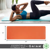 Gaiam Essentials Thick Yoga Mat Fitness & Exercise Mat With Easy-Cinch Carrier Strap, Teal, 72