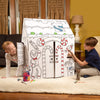 Easy Playhouse Gingerbread House - Kids Art & Craft for Indoor Fun, Color Favorite Holiday Sweets & Winter Friends- Decorate & Personalize a Cardboard Fort, 32
