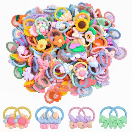 70Pcs Cute Small Baby Hair Ties - Colorful Hair Accessories Ponytail Holders Elastic Hair Rubber Bands Hair Accessories For Baby Girls Toddler Girl
