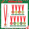 Shappy 18 Pcs Christmas Medal Award for Ugliest Sweater Contest Ugly Sweater Award Prizes Xmas Medals with Red Neck Ribbon for Holiday Ugliest Sweater Party Christmas Tree Ornaments