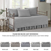 Comfort Spaces Daybed Cover - Luxe Double Sided-Quilting, All Season Cozy Bedding with Bedskirt, Matching Shams, Kienna Grey 75