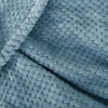 Exclusivo Mezcla Waffle Textured Slate Blue Fleece Blanket, Super Soft and Warm 50x70 inches Throw Blanket for Couch, Cozy, Fuzzy and Lightweight