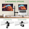 LOTEYIKE Laptop and Monitor Stand with Tray, Adjustable Monitor and Laptop Desk Arm Mount Stand with Clamp/Grommet Mounting Base for Max 27