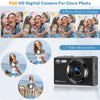 Digital Camera, Saneen FHD Kids Cameras for Photography, 4K 44MP Compact Point and Shoot Camera for Kids, Teens & Beginners with Flash, 32GB SD Card,16X Digital Zoom - Black