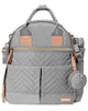 Skip Hop Diaper Bag Backpack: Suite 6-in-1 Diaper Backpack Set, Multi-Function Baby Travel Bag with Changing Pad, Stroller Straps, Bottle Bag and Pacifier Pocket, Dove Grey