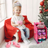 Jaolex Princess Toddler Dress Up Shoes Pretend Play Jewelry Toys Set 3 Pairs of Shoes with Tiara Earrings Necklaces Ring Role Play Shoes Set for Little Girls Aged 3-6 Years Old