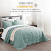 HZ&HY Oversized King Bedspread 128x120 Extra Wide, Quilted Coverlet Bedding Set, Lightweight Thin Comforter, Reversible, Luxurious, 5 Piece, 100% Microfiber, King/Cal King, Aqua Sky