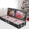 ProPik Wrapping Paper Storage Containers | Gift Wrap Organizer Under Bed | 41x14x6 | Box Holds 18-24 Rolls Up to 40 Long | Holder with Pockets for Ribbon Bows & Accessories (Black)