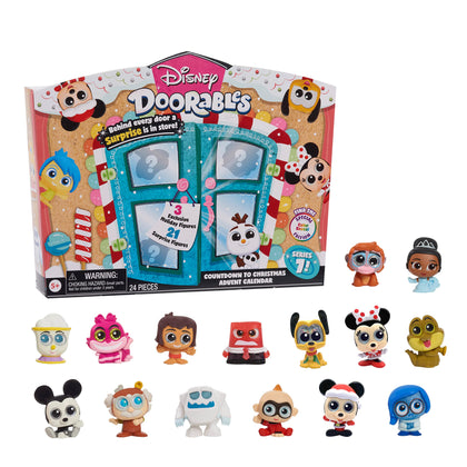Disney Doorables Countdown to Christmas Advent Calendar, Blind Bag Collectible Figures, Officially Licensed Kids Toys for Ages 5 Up, Amazon Exclusive