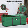 BROSYDA Christmas Tree Storage Bag, Fits Up to 9 Ft Artificial Christmas Tree with Buckle Straps & Dual Zippers & Handles, 600D PVC Durable Waterproof Material Protects from Dust.(Green)