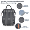 Omloon Diaper Bag Backpack, Large for Travel with USB Charging Port for Moms Dads,Waterproof for Unisex Baby (Dark Grey)
