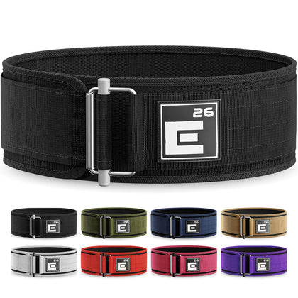 Self-Locking Weight Lifting Belt - Premium Weightlifting Belt for Serious Functional Fitness, Power Lifting, and Olympic Lifting Athletes - Training Belts for Men and Women (Medium, Black)