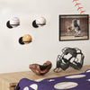 Wallniture Sporta Baseball Bat and Ball Holder Wall Mounted Organization and Storage Rack Set of 3 Metal Black
