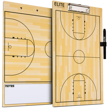 Elite Clipboards Dry Erase Coaches Clipboards | Basketball, Baseball, Soccer, Football, Hockey, Volleyball, Lacrosse (Basketball)