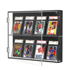 FEMELI Acrylic Baseball Card Display Case,Clear View 8 Graded Trading Card Frame with UV Protection,Wall Mount Sports Card Case with Magnetic Door for Football Basketball Hockey Pokemon Collection
