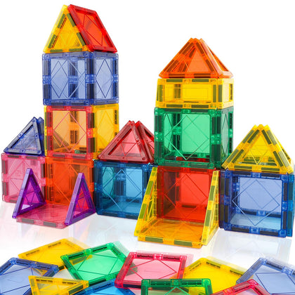 Magnetic Tiles Kids Toys for 3 4 5 6 7 8+ Year Old Boys Girls Magnetic Building Blocks Toys Preschool Learning Sensory Montessori Toys for 3+ Year Old Boys and Girls, Creativity Toddler Kids Toy 20pcs
