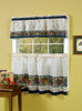 Achim Home Furnishings Veggies Tier and Valance Set, 58-Inch by 24-Inch, Navy