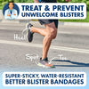 Dr. Frederick's Original Better Blister Bandages - 12ct - Water Resistant - 25% More Cushioning - Hydrocolloid Bandages for Foot, Toe, & Heel - Blister Pads for Prevention & Recovery - Variety Pack