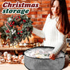 Dunzy 8 Pieces Christmas Wreath Storage Bag Garland Wreath Container Tear Resistant Fabric Round Wreath Boxes with Clear Window for Storage for Xmas Holiday Ornament (Gray,24'')