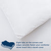 Bedsure Full Size Duvet Insert - Down Alternative White, Quilted All Season Comforter with Corner Tabs