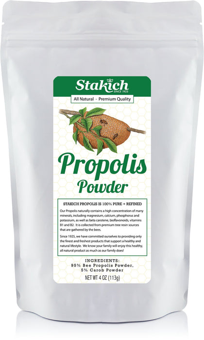 Stakich Bee Propolis Powder - All Natural - 4 Ounce