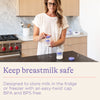 Lansinoh Breastmilk Storage Breast Pump Bottles, 4 Count, Purple