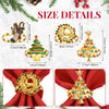 16 PCS Christmas Napkins and Ring Set 8 PCS Red Washable Christmas Napkins Cloth and 8 PCS Christmas Napkin Rings Holder for Christmas Holiday Dinner Party Table Decoration (Xmas Tree, Elk, Stocking)