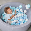 Ball Pit Balls for Kids, Children Crush-Proproof Plastic Balls for Ball Pit with 3 Bright Colors, Safe and Non-Toxic, BPA Free, Baby Toddler Pit Balls with Storage Net Bag (50pcs, 2.2inch)