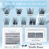 Lash Clusters 84 Pcs Cluster Lashes Natural Look DIY Lash Extension Lashes That Look Like Extensions Wispy Lashes Fluffy Eyelash Clusters Thin Band & Soft (Cloudy,D-8-16mix)