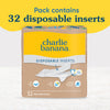 Charlie Banana Absorbent Disposable Inserts for Cloth Diapers, Hybrid Cloth Diaper System, 32 Count Pack