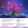 Ameliade Aquarium Artificial Plastic Plants Decoration, Pink Cherry Blossom Tree & Grass Aquarium Decor Set, Goldfish Betta Fish Tank Decorations Hides Accessories ?Pink
