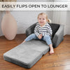 ZICOTO Comfy Kids Chair for Toddler - Convertible 2 in 1 Lounger Easily Unfolds Into a Super Soft Couch to Sleep On - Modern Fold Out Sofa for Babies Fits Nicely with Any Decor