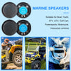 Herdio Marine Receiver Set-AM FM Radio and 4 inch Waterproof Speakers(2 Pairs)+Black Antenna for Boat Yacht ATV UTV