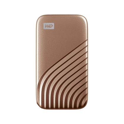 Western Digital 2TB My Passport SSD Portable External Solid State Drive, Gold, Sturdy and Blazing Fast, Password Protection with Hardware Encryption - WDBAGF0020BGD-WESN