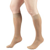 Truform Sheer Compression Stockings, 8-15 mmHg, Women's Knee High Length, 20 Denier, Beige, Large