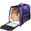 Paws & Pals Airline Approved Pet Carrier - Soft-Sided Carriers for Small Medium Cats and Dogs Air-Plane Travel On-Board Under Seat Carrying Bag with Fleece Bolster Bed for Kitten Cat Puppy Dog Taxi