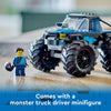 LEGO City Blue Monster Truck Off-Road Toy Playset with a Driver Minifigure, Imaginative Toys for Kids, Fun Gift for Boys and Girls Aged 5 Plus, Mini Monster Truck, 60402