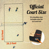SandVoll Beach Volleyball Lines for Sand - Portable 2 inch Boundary Lines Set for Outdoor + Sand Anchors and Net Bag. Official Court Size Dimensions (26.3' x 52.6') - Black