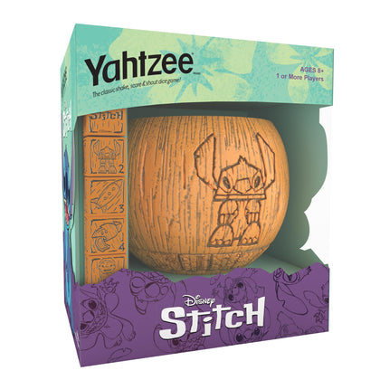 YAHTZEE: Disney Stitch | Collectible Stitch Tiki Style Dice Cup | Classic Dice Game Based on Disneys Lilo & Stitch | Great for Family Night | Officially Licensed Disney Game & Merchandise