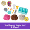 Kinetic Sand Scents, Ice Cream Treats Playset with 3 Colors of All-Natural Scented Play Sand & 6 Serving Tools, Sensory Toys, Christmas Gifts for Kids