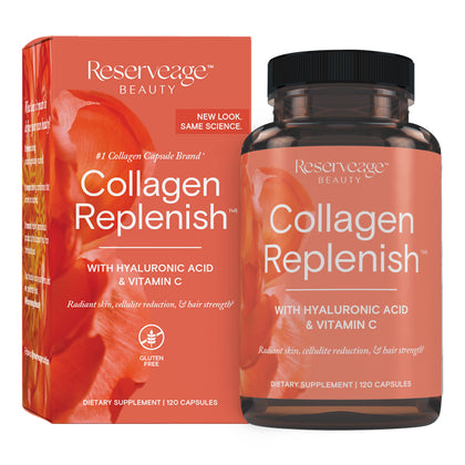 Reserveage Beauty, Collagen Replenish, Collagen Booster, Collagen Supplement for Skin Care and Hair Growth, Supports Natural Elastin Production, 120 (30 Servings)